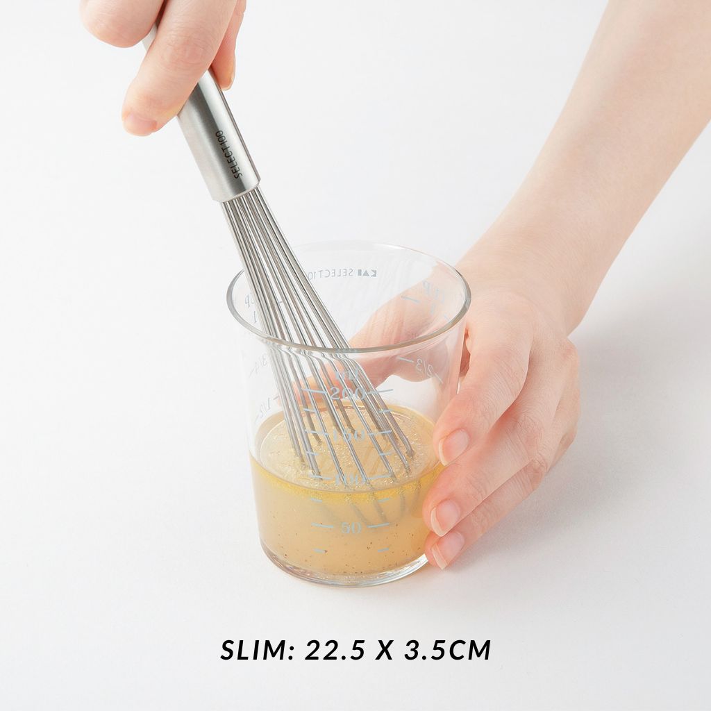 H. Japanese Kai Easy-Cleaning Handy Whisk: Stainless Steel (2 Types)