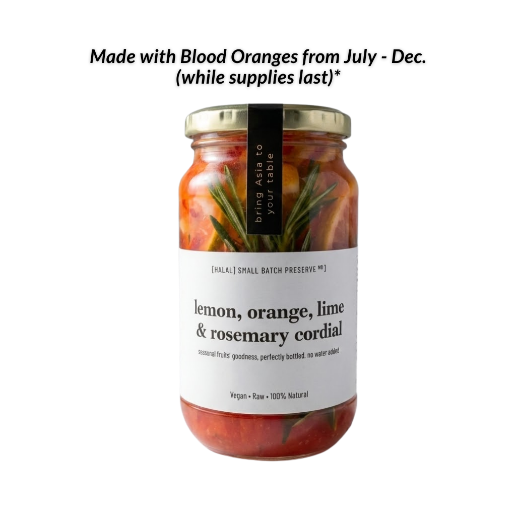 B. Lemon Orange Lime Rosemary Cordial 450g (Halal, Vegan)
