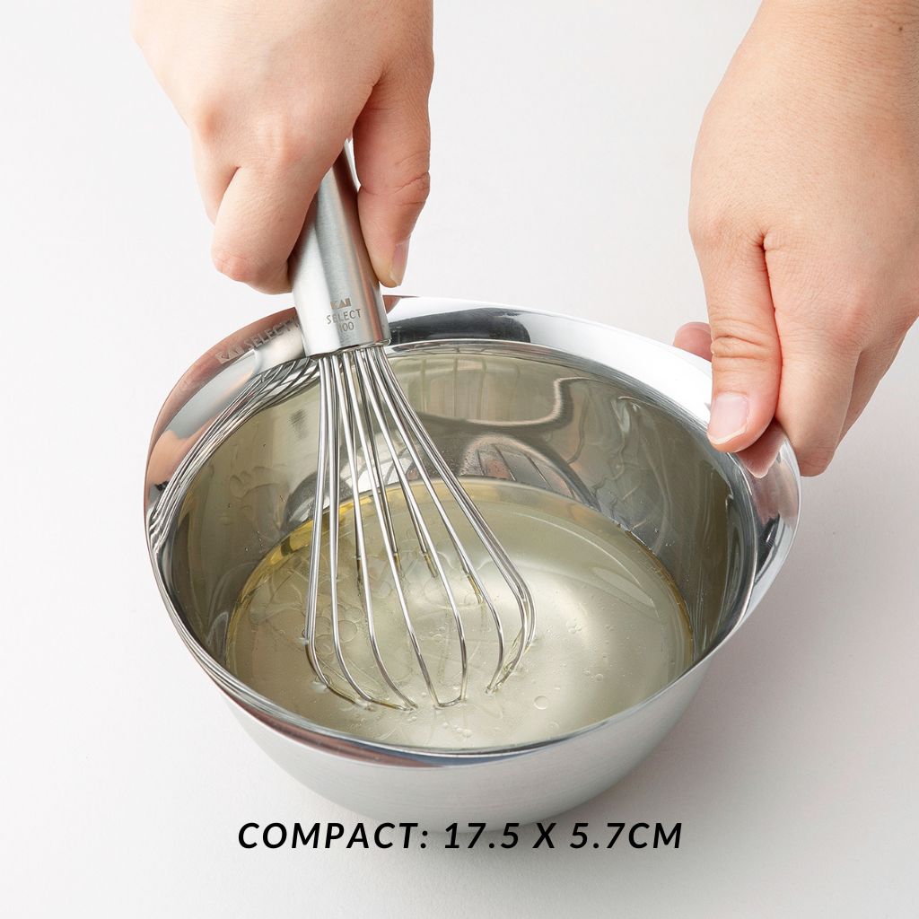 H. Japanese Kai Easy-Cleaning Handy Whisk: Stainless Steel (2 Types)