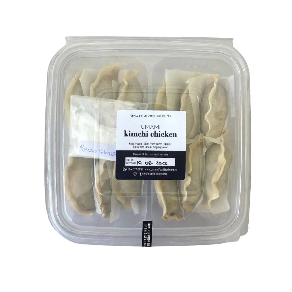 A. Kimchi Chicken Dumplings 12 Pcs (Halal): delivering to JHB north/central & PTA only_Dumplings