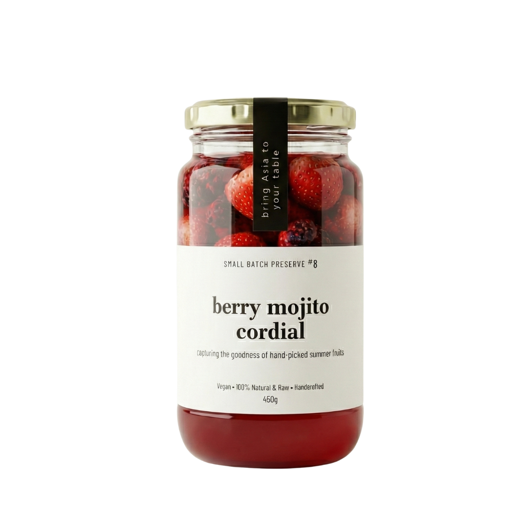 B. Berry Mojito Cordial 450g: Nov-Dec Only (Halal, Vegan, GF)