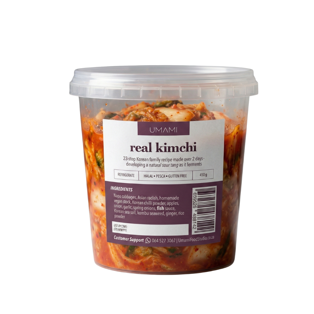 C. Real Korean Kimchi (Halal, GF: Vegan / Pesca)