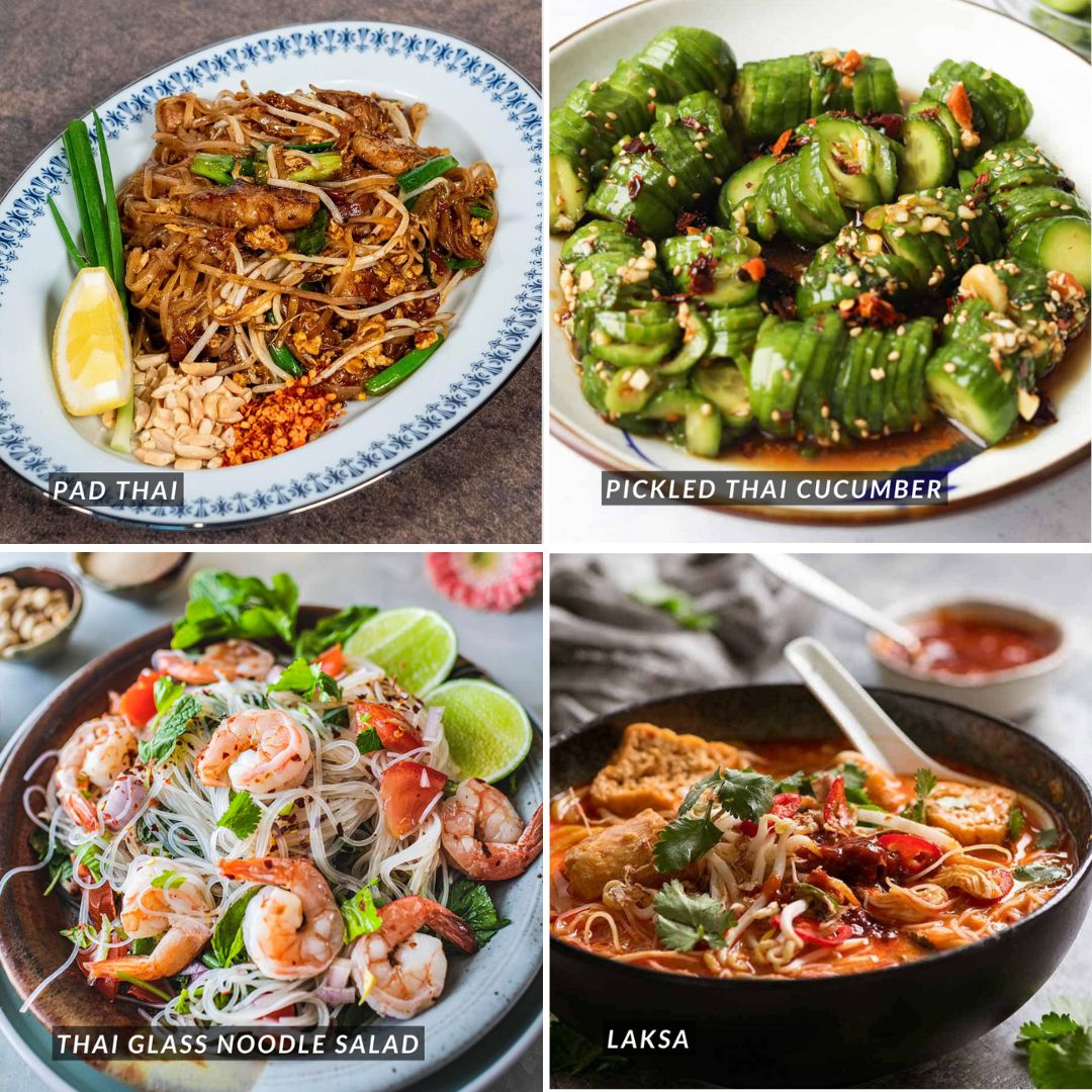 Bangkok to Singapore: Pad Thai, Laksa & Glass Noodle Salad (4 hrs)