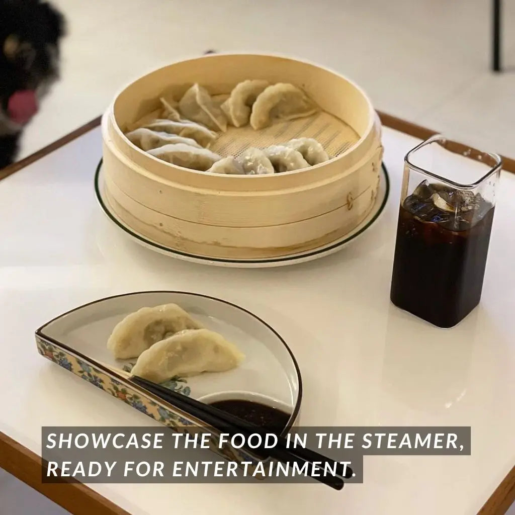 H. Bamboo Steamer (2-Tier): 20cm, 25cm or 30cm_Kitchen Tools