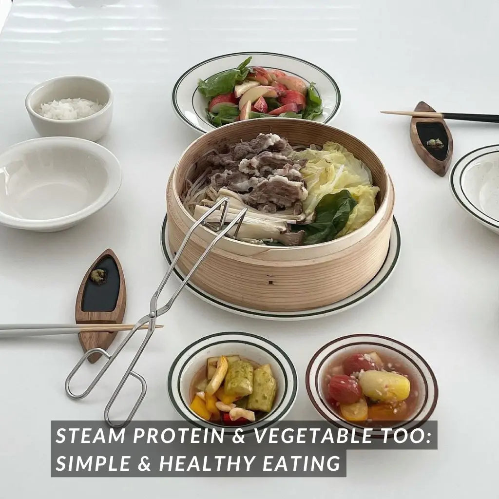 H. Bamboo Steamer (2-Tier): 20cm, 25cm or 30cm_Kitchen Tools