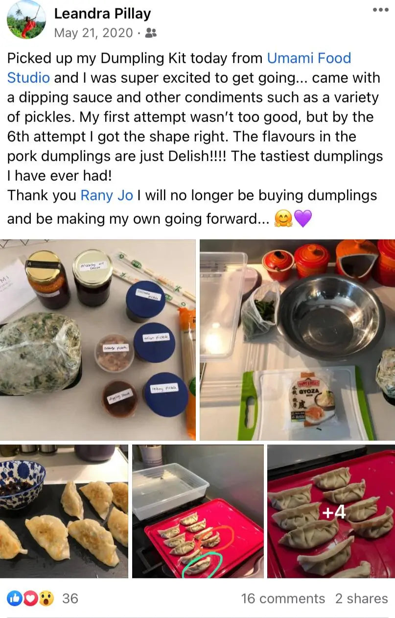 A. Dumpling Home Party Kit | Meal Kit (Halal): delivering to JHB & PTA only, pre-order required