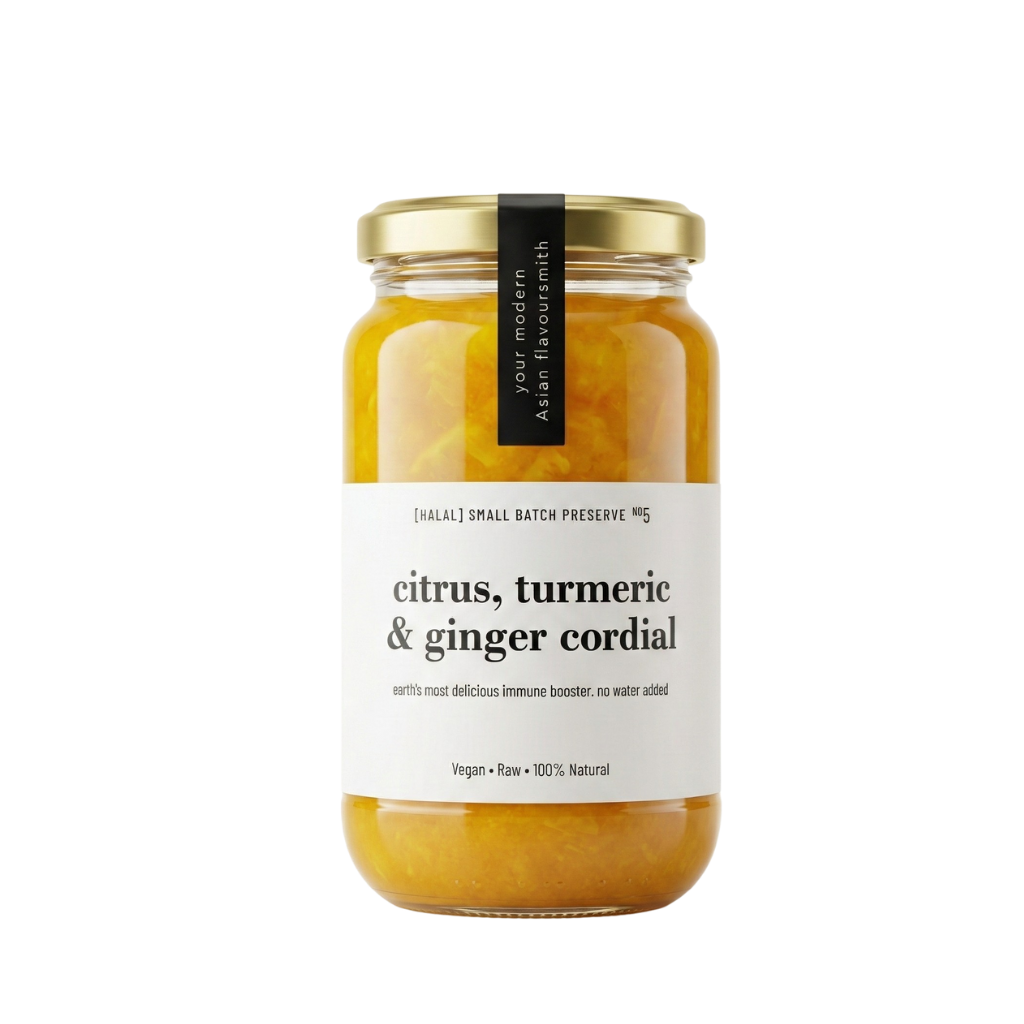 B. Citrus Turmeric Cordial 450g (Halal, Vegan, GF)
