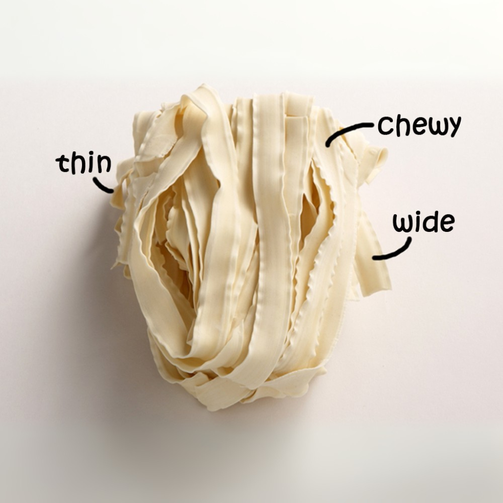 G. OMG Ruffle Noodles / Chinese Knife Cut Noodles (Halal, Vegan)