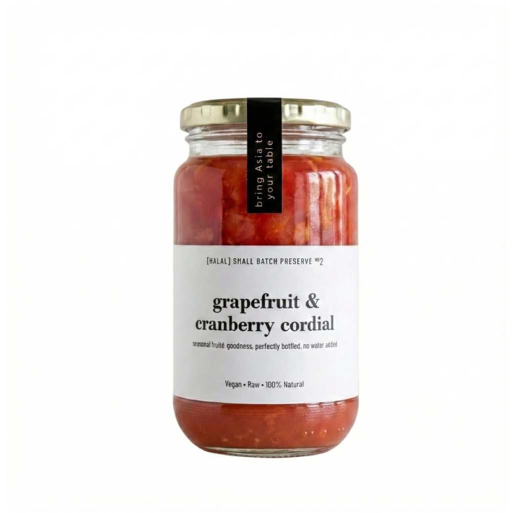 B. Grapefruit Cranberry Cordial 450g (Halal, Vegan, GF)