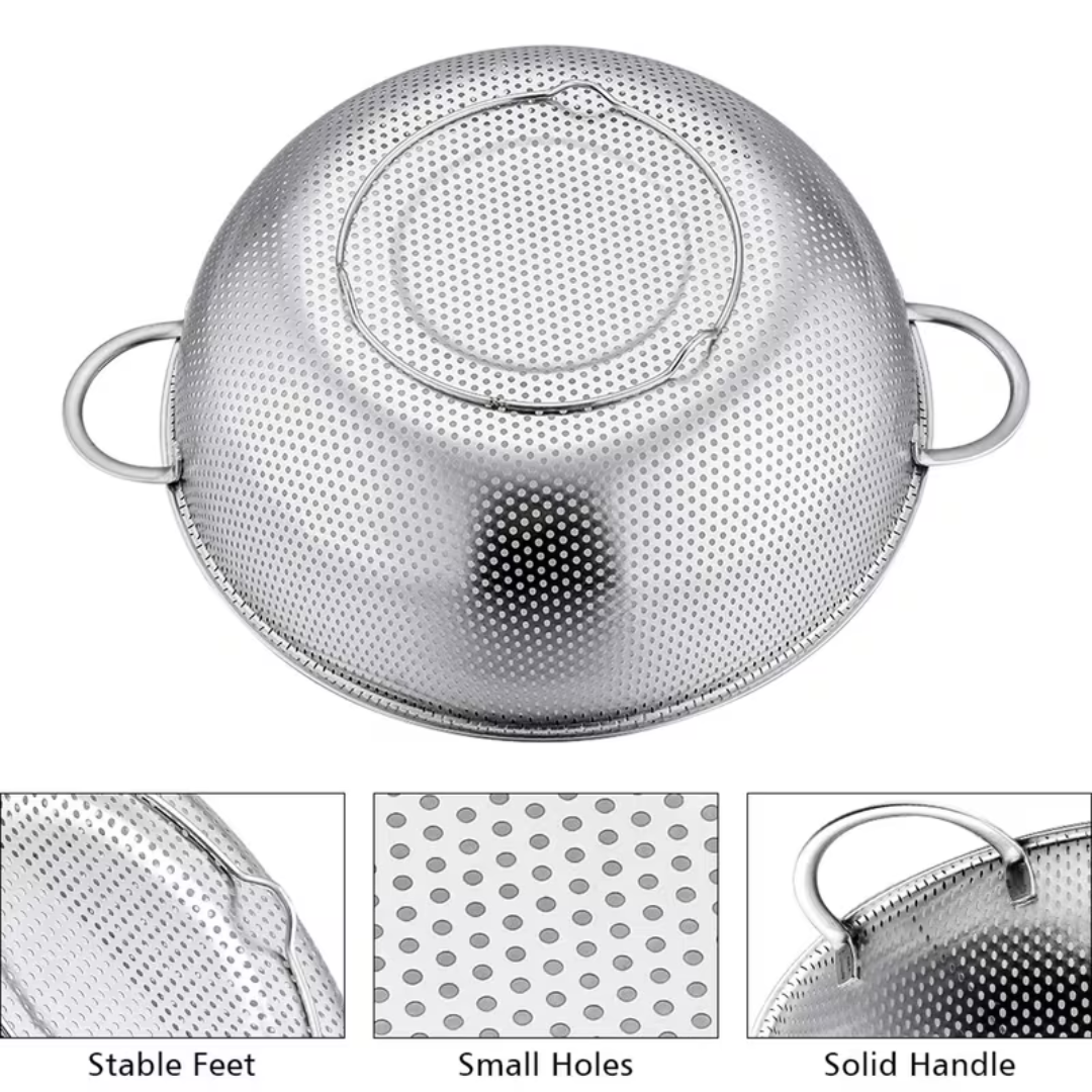 H. Stainless Steel Colander Strainer 32cm