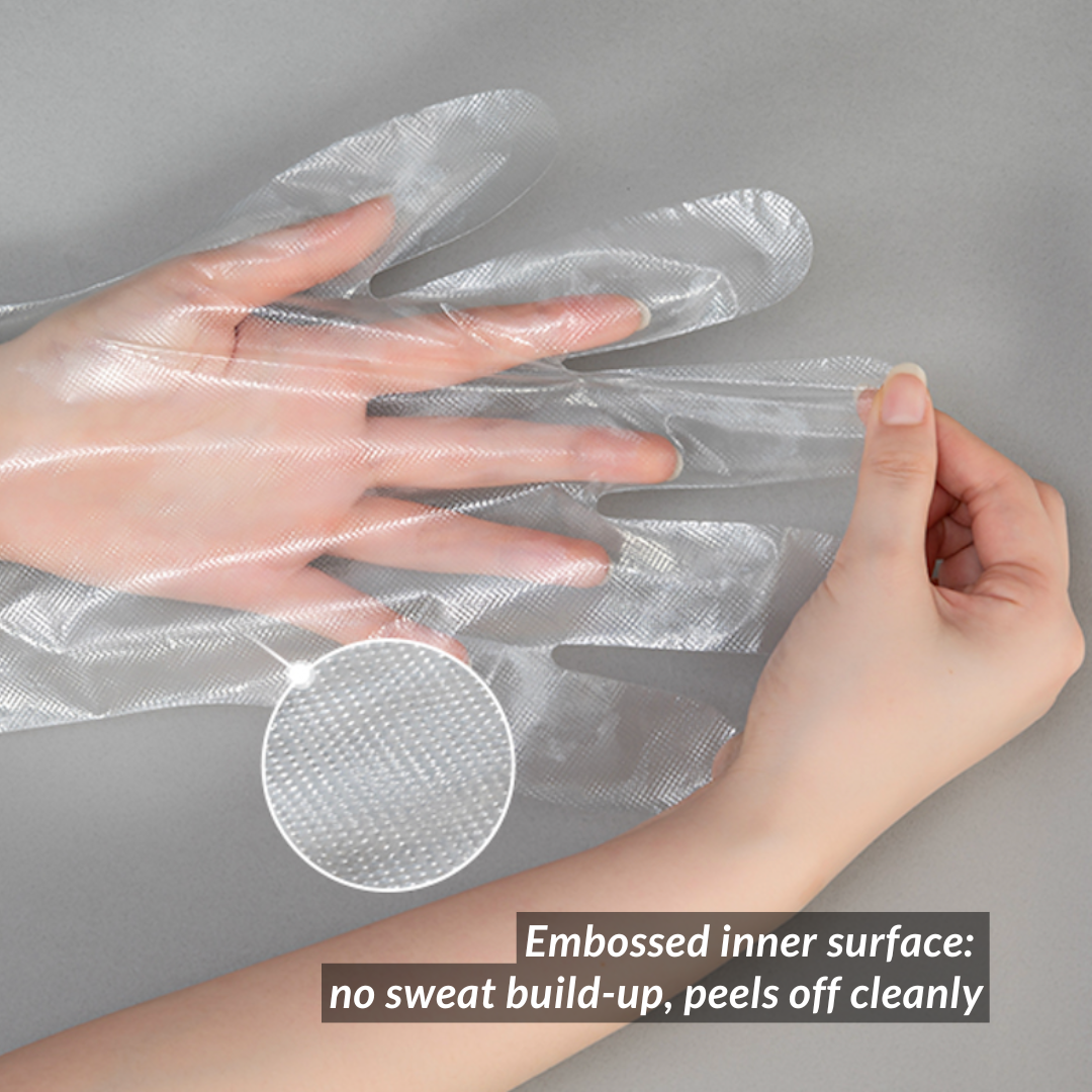 H. Disposable Plastic Gloves (100 Pcs), Made in Korea