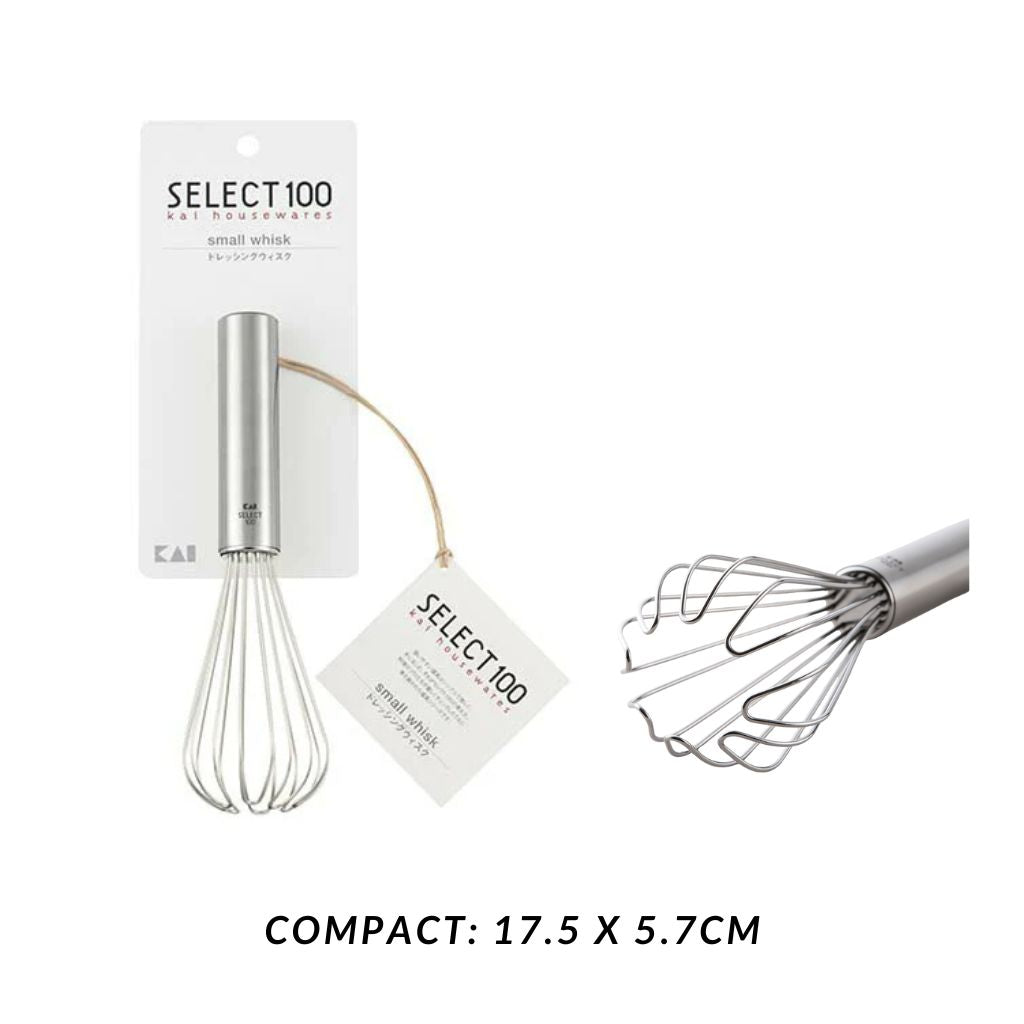 H. Japanese Kai Easy-Cleaning Handy Whisk: Stainless Steel (2 Types)