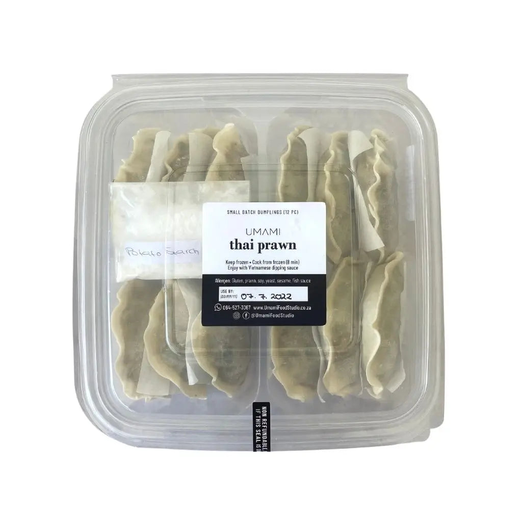 A. Thai Prawn Dumplings 12 Pcs (Frozen: Halal, Pesca, Gluten Free): delivering to JHB  north/central & PTA_Dumplings