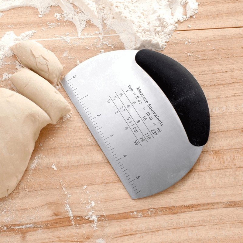 H.  Dough Cutter | Bench Scraper with Measurement