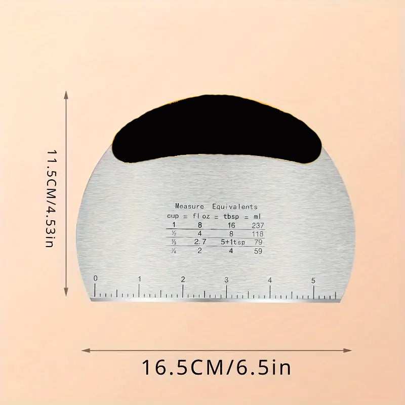 H.  Dough Cutter | Bench Scraper with Measurement