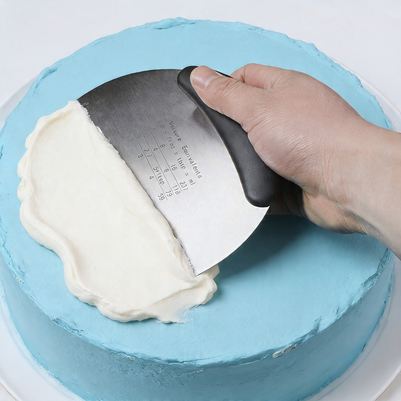 H.  Dough Cutter | Bench Scraper with Measurement